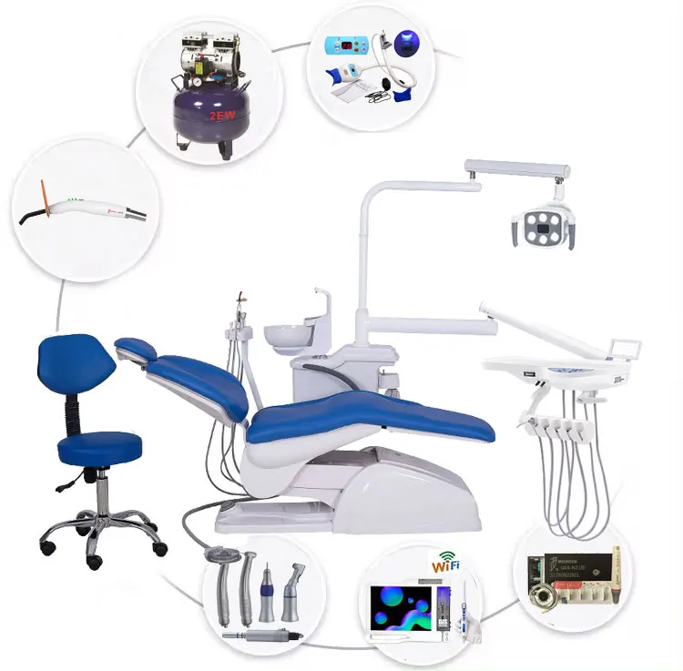 Dental Chair Foshan High Quality Dental Equipment Led Light Electricity Turbine Dentist Dental Unit Chair