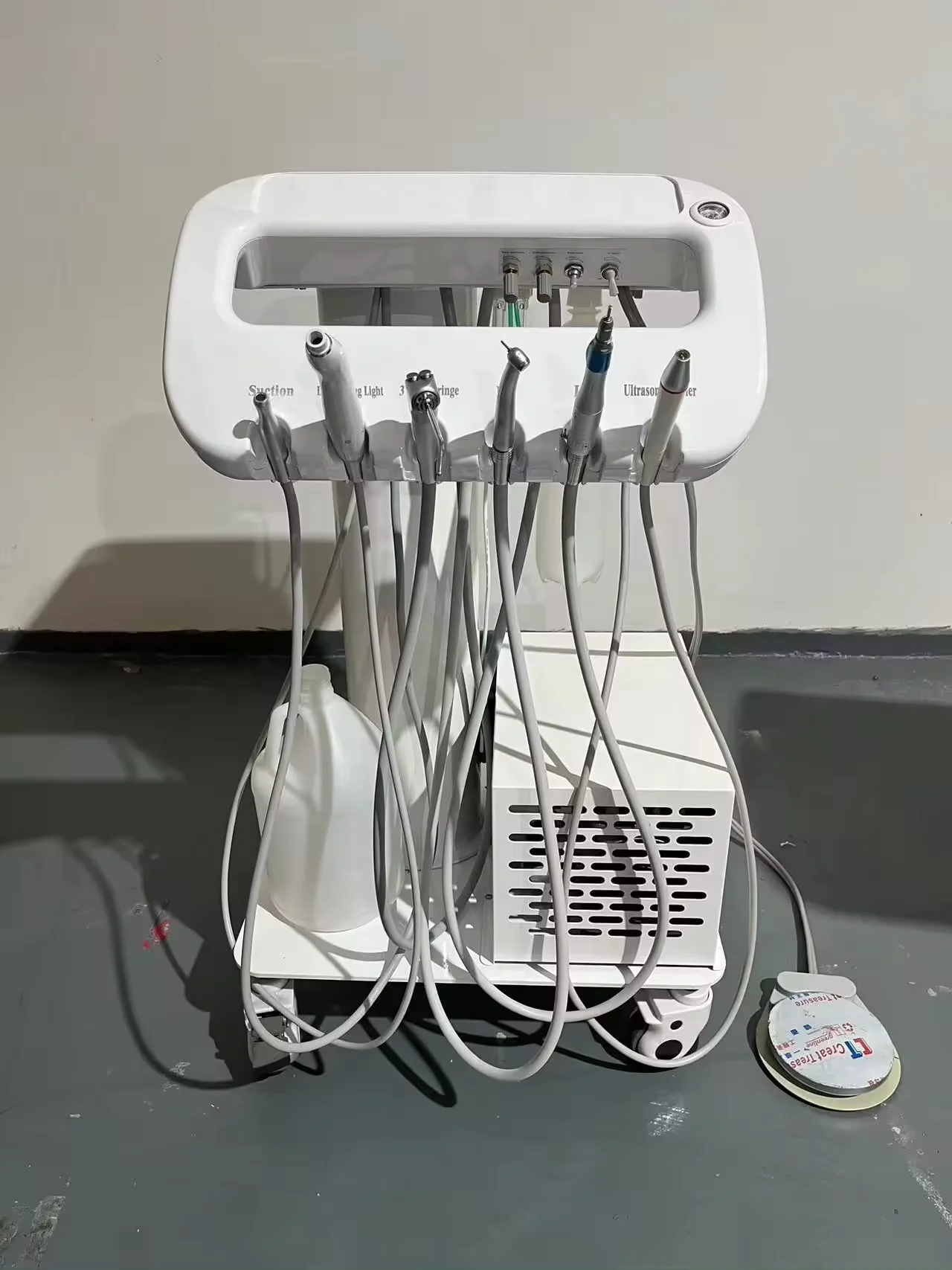 full set Dental Mobile Turbine Portable Workbench with Air Pump Scaler Curing light Machine 2