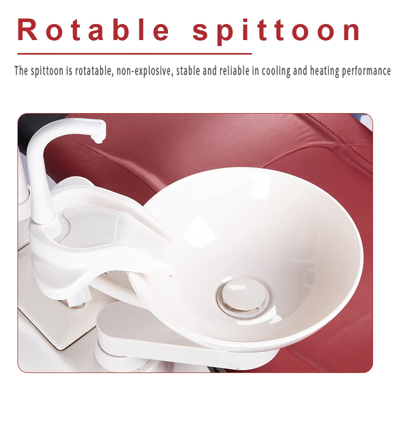 Dental Chair Mobile Tool Tray Factory low price LED light Rotatable spittoon 5