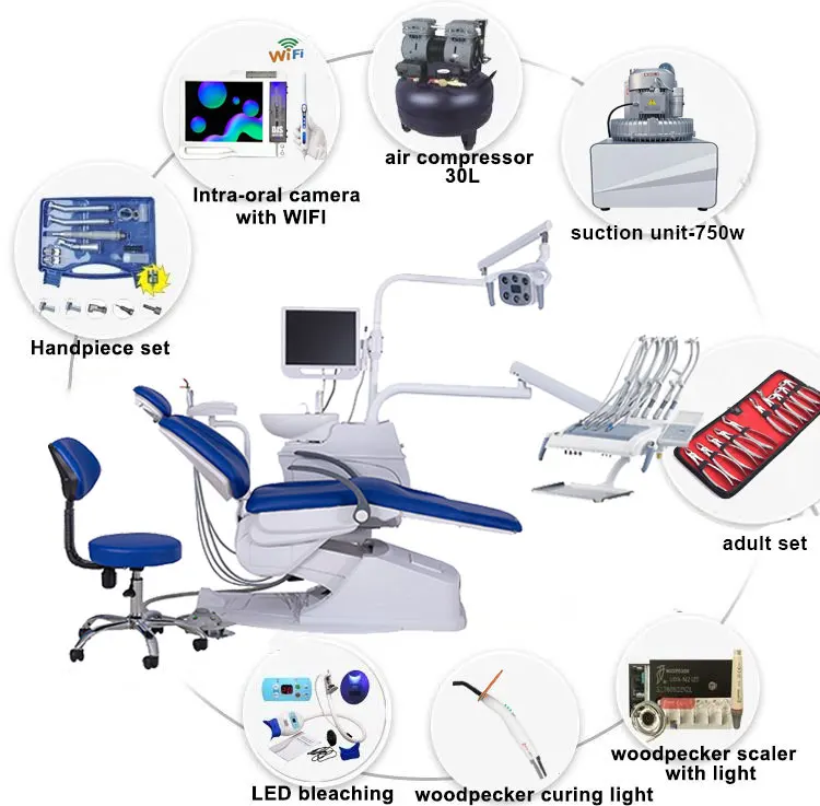 Cheap OEM Quality Dental Treatment Chair Portable Medical Dental Chair Ergonomic Backrest Teeth Chair 4