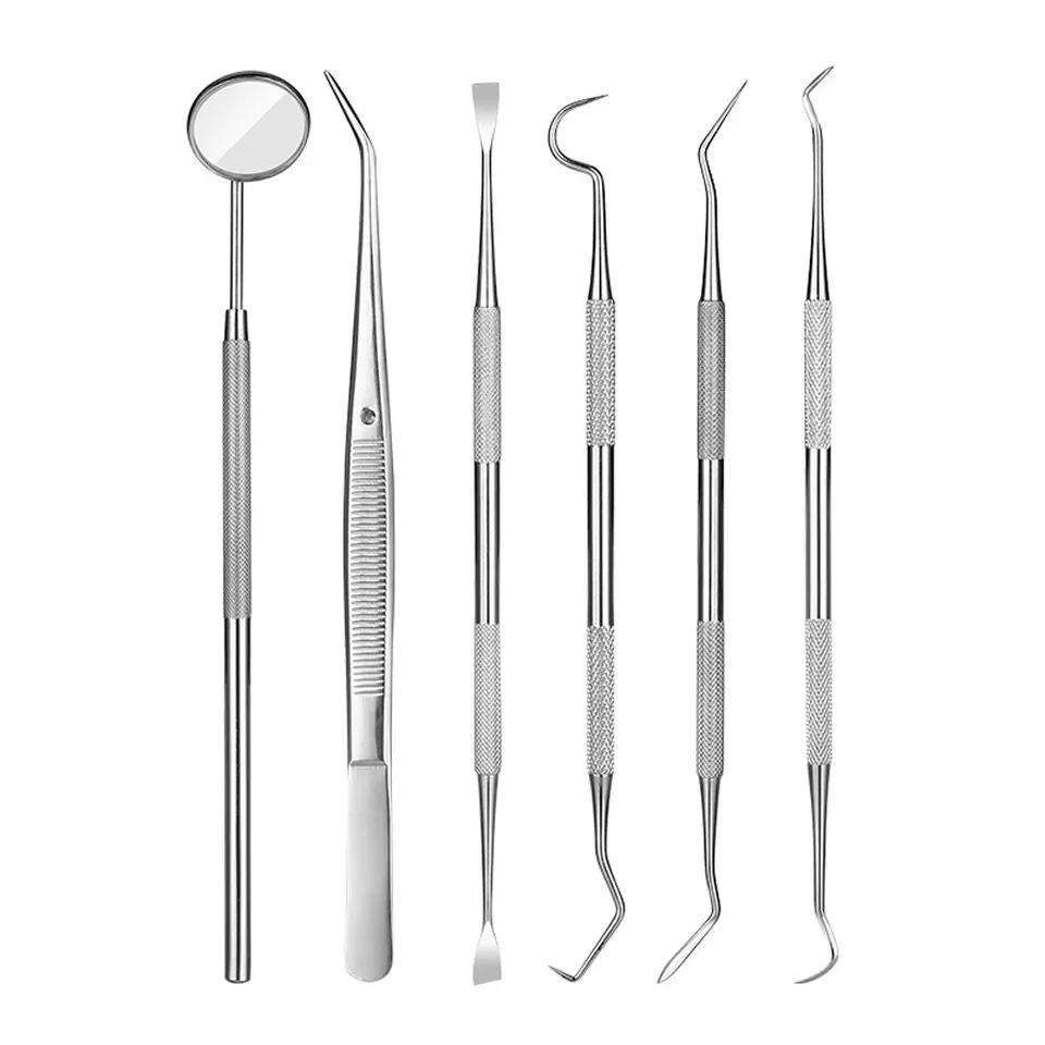 Dental Probe Cleaning Tools Stainless Steel 6-piece set 2