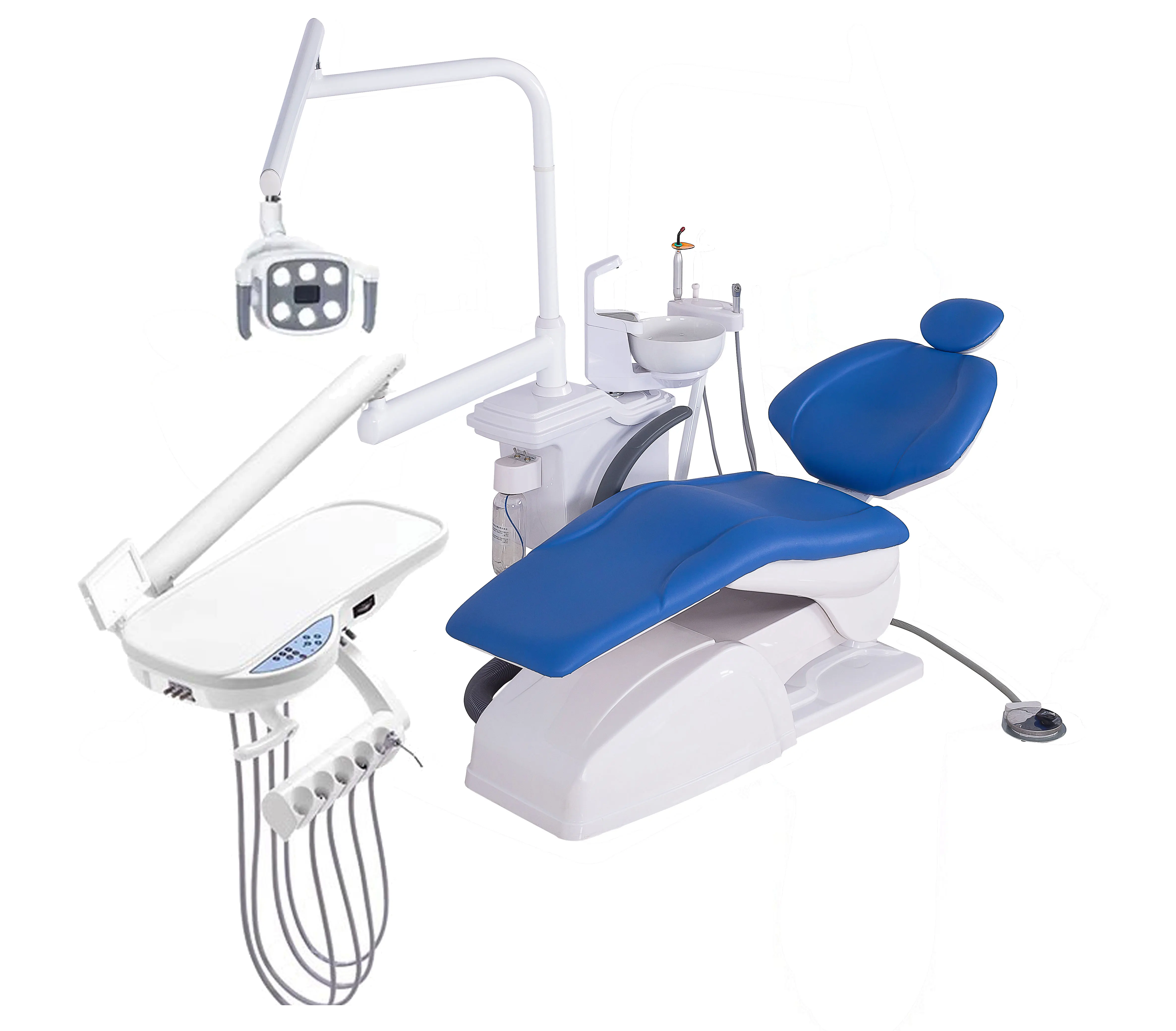 Dental Chair Foshan High Quality Dental Equipment Led Light Electricity Turbine Dentist Dental Unit Chair 4
