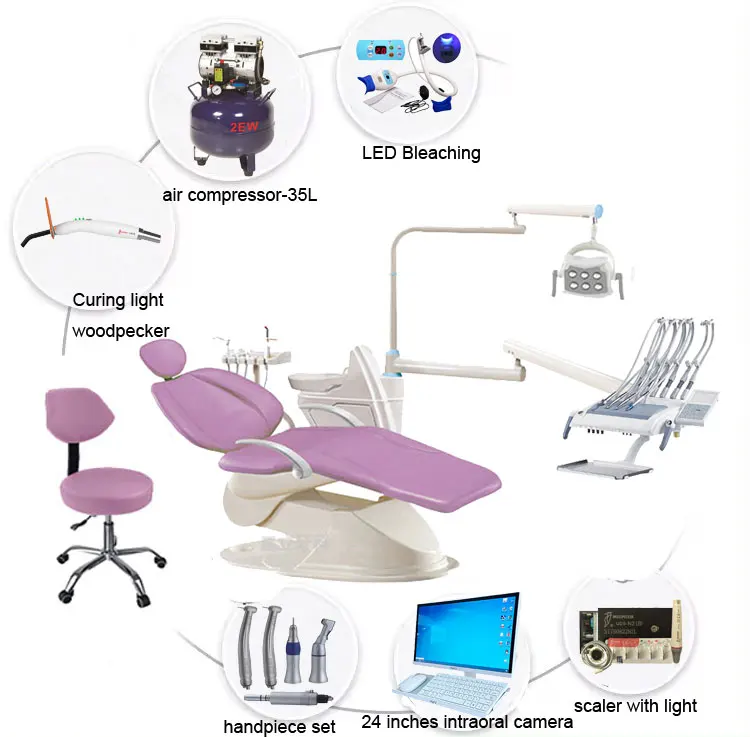 Woodpecker Curing light Scaler Full Machine Custom Patient Dental Professional Equipment Dental Chair with X-ray