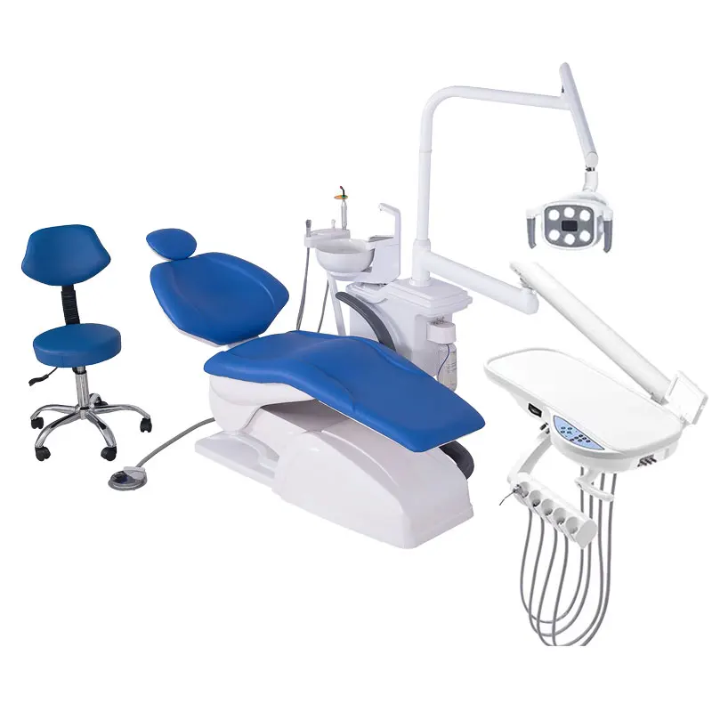 Dental Chair Foshan High Quality Dental Equipment Led Light Electricity Turbine Dentist Dental Unit Chair 2