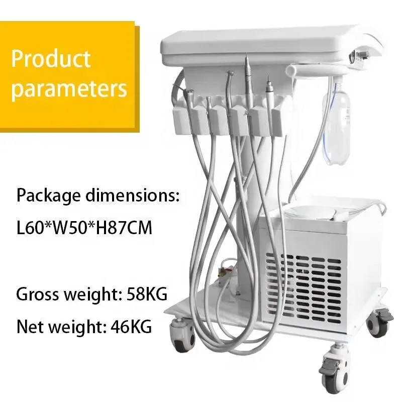 veterinary dental unit portable dental chair unit with air compressor / Mobile dental delivery cart unit 4