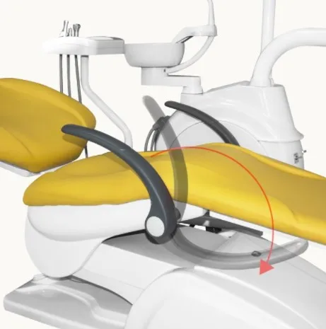 Low price CE certified dental chair dental treatment chair hospital equipment LED sensor light multi-function foot pedal 2