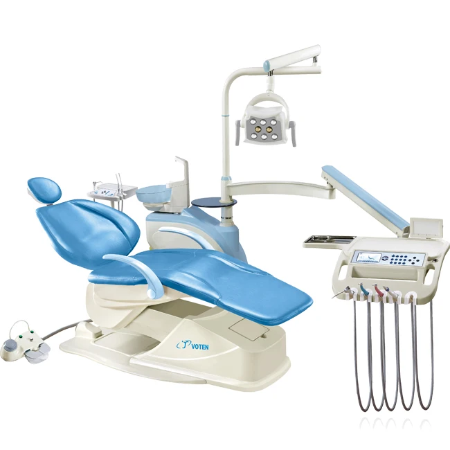 Deluxe Dental Chair Equipment LED Lights Glass Ceramic Spittoon High Quality 6
