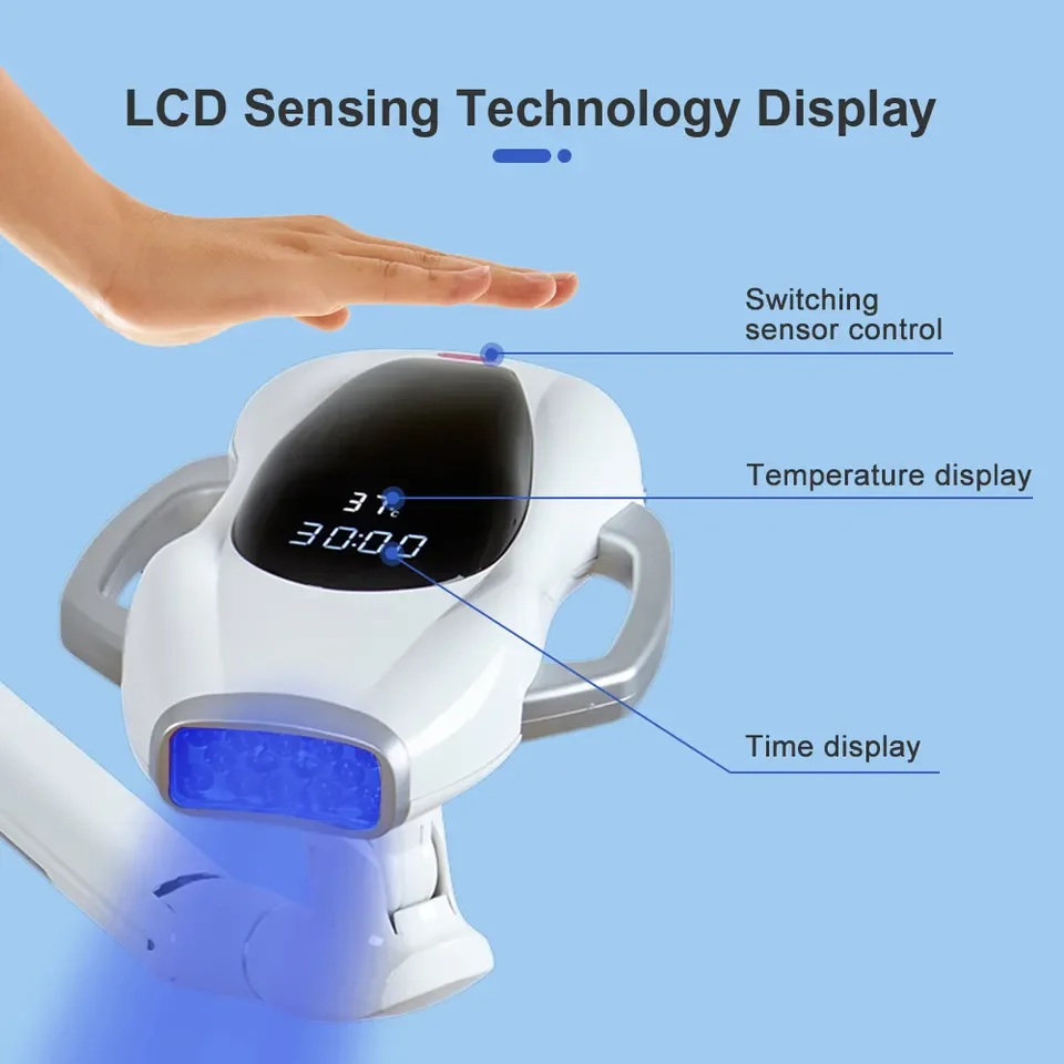 New Dental 60W 12 pcs LED Bleaching Lights Portable Laser Lamp Teeth Whitening Machine 5
