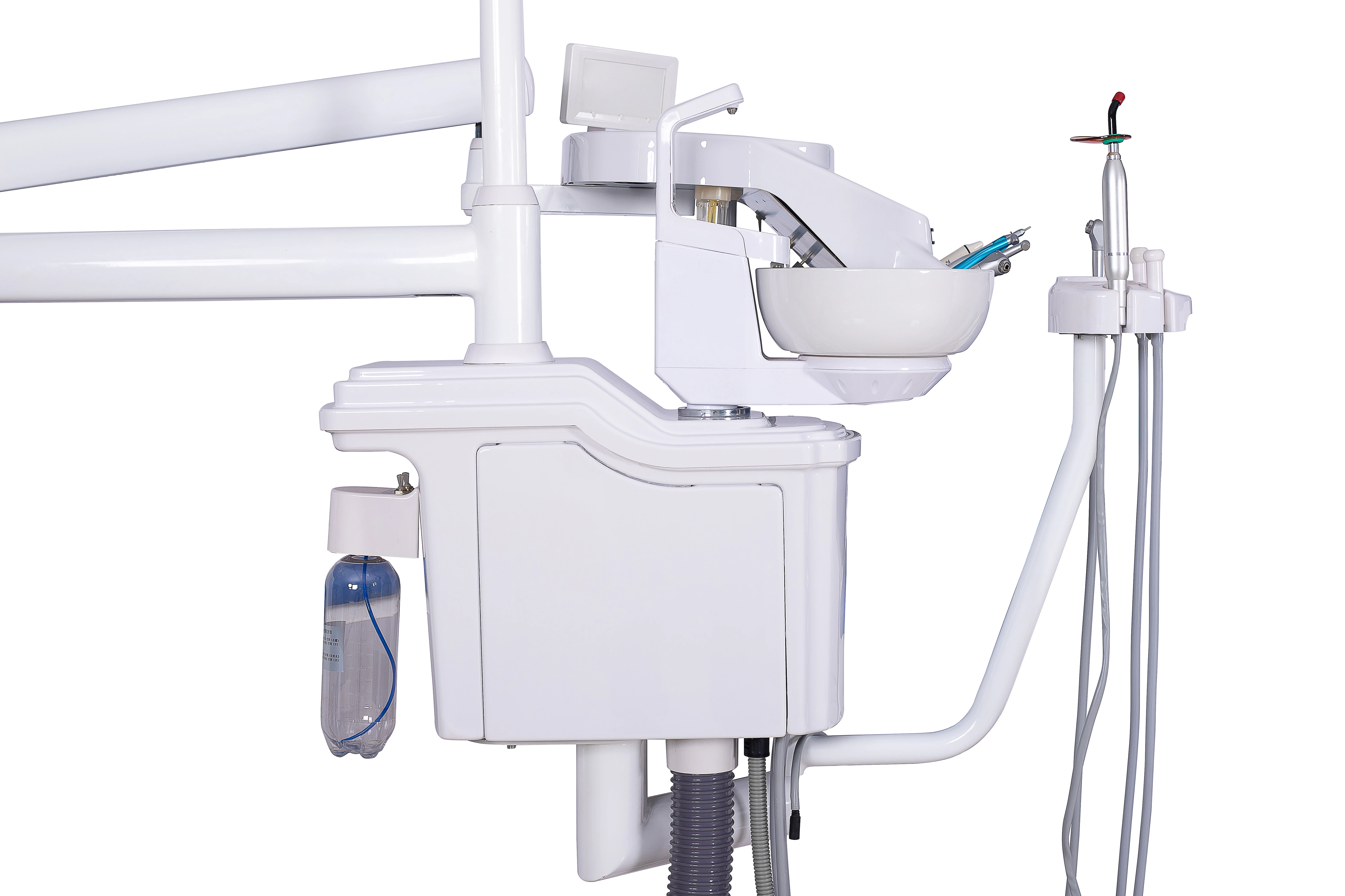 Promotion dental chair and dental unit full set with woodpecker N2 scaler handpiece,compressor,intraoral camera,curing light 6