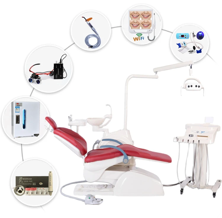 Hot Sale Dental Chair Mobile Tool Tray With Filter Tissue Box Dental Clinic Hospital Equipment High Quality with dentist chair supplier