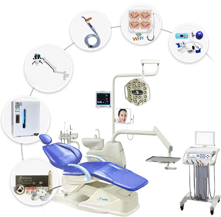 High quality dental implant chair Mobile tool tray Implant LED light With memory system Luxury dental clinic treatment chair 2