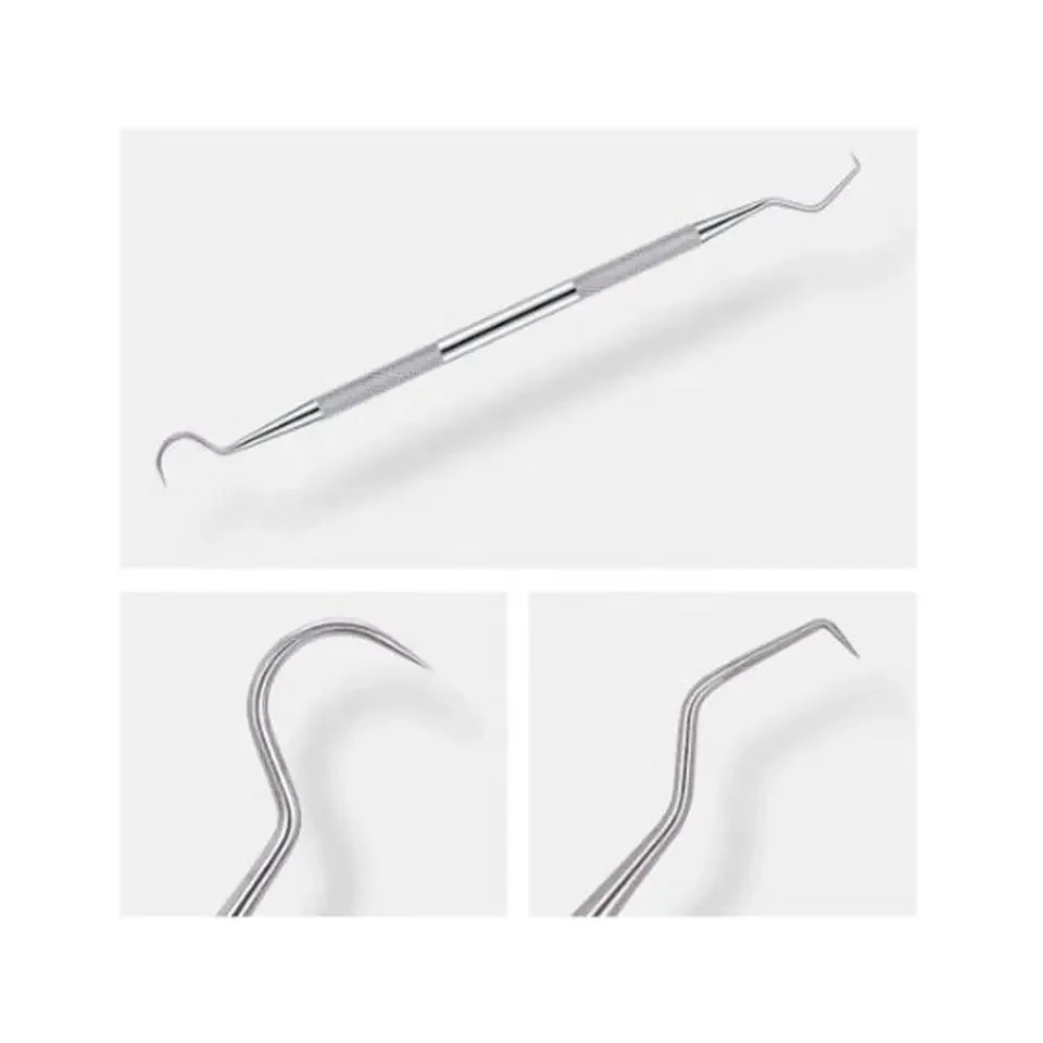 5 PCS Set Dental Teeth Scaler Kit Loupes Mirror Sickle Scaler Teeth Pick Spatula Equipment Oral Care Tooth Cleaning Kit 4