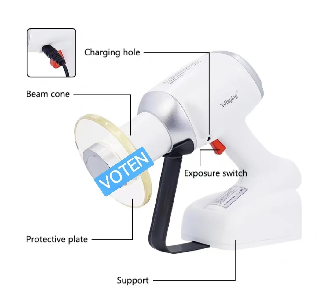 Low price dental x-ray machine handheld portable oral equipment with lead glass radiation protection dental clinic film machine 3