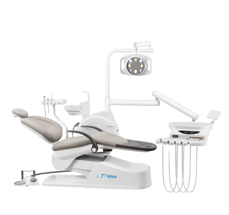 New Dental Chair with Rotary Side Box Touch Tool Tray Suction Filter Comfortable Leather Pad Dental Clinic Hospital Equipment