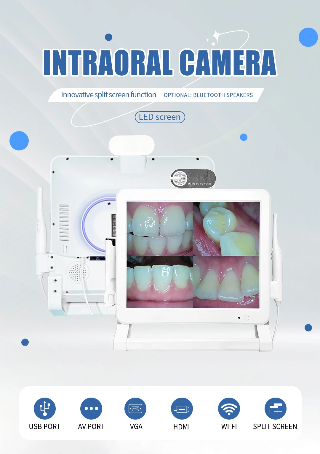 Hot selling Endoscope Dental Intra-Oral Camera With WiFi Cheap Dental Equipment With Stand 2